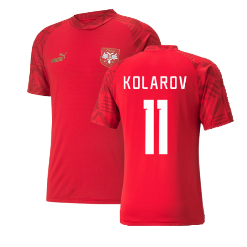 2022-2023 Serbia Pre-Match Jersey (Red) (KOLAROV 11)