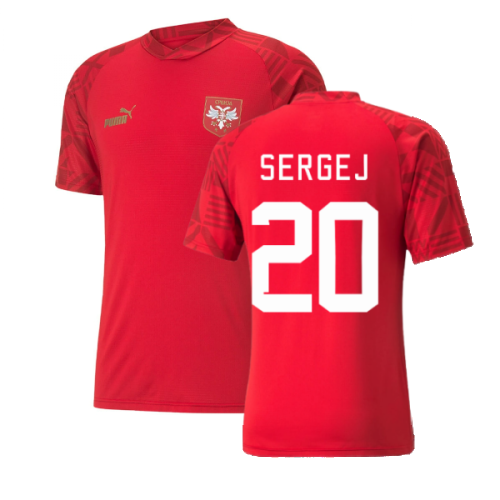 2022-2023 Serbia Pre-Match Jersey (Red) (SERGEJ 20)