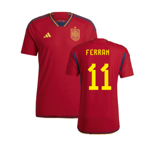 2022-2023 Spain Authentic Home Shirt (Ferran 11)