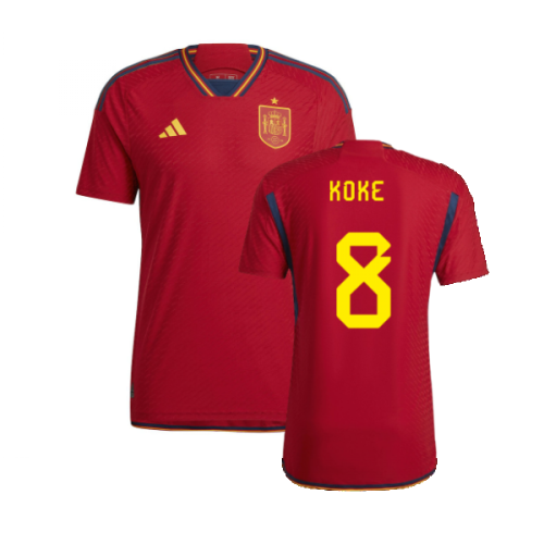 2022-2023 Spain Authentic Home Shirt (Koke 8)