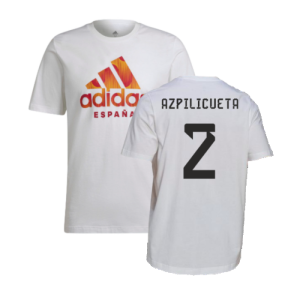 2022-2023 Spain DNA Graphic Tee (White) (Azpilicueta 2)