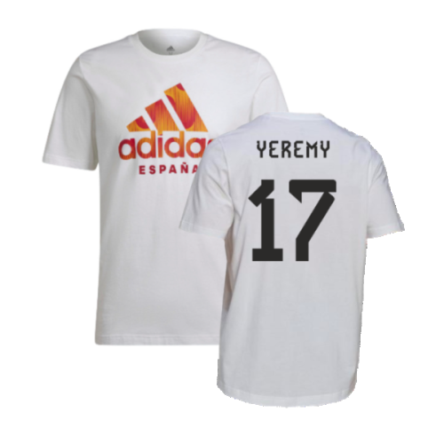 2022-2023 Spain DNA Graphic Tee (White) (Yeremy 17)