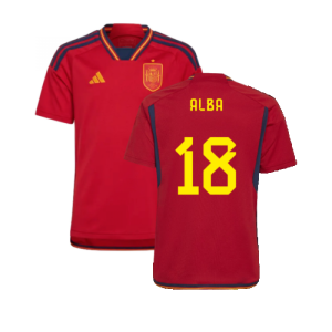 2022-2023 Spain Home Shirt (Kids) (Alba 18)