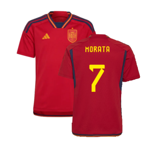 2022-2023 Spain Home Shirt (Kids) (Morata 7)