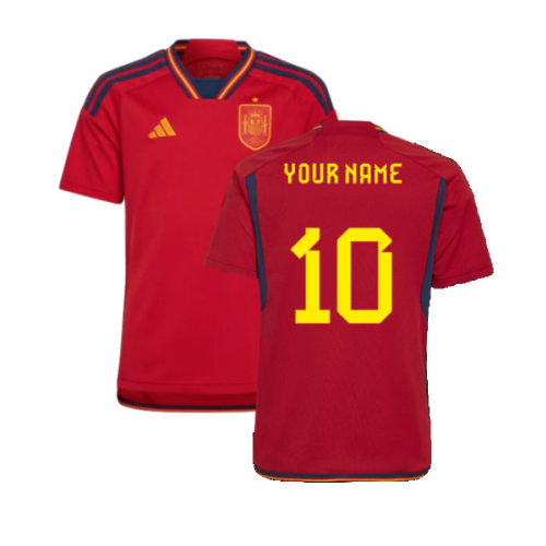 2022-2023 Spain Home Shirt (Kids) (Your Name)