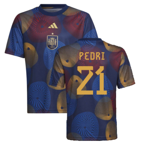 2022-2023 Spain Pre-Match Shirt (Kids) (PEDRI 21)