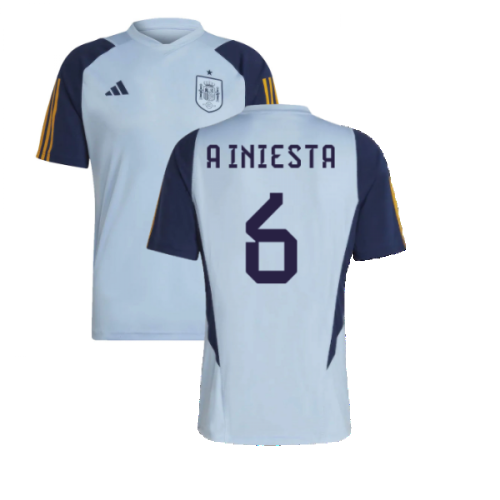 2022-2023 Spain Training Jersey (Glory Blue) (A INIESTA 6)