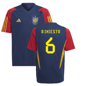 2022-2023 Spain Training Jersey (Navy) - Kids (A INIESTA 6)