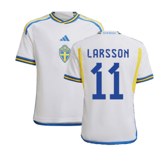 2022-2023 Sweden Away Shirt (Kids) (LARSSON 11)