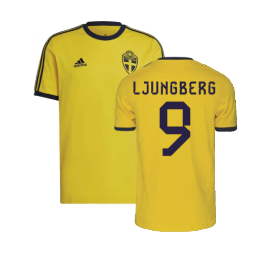 2022-2023 Sweden DNA 3S Tee (Yellow) (LJUNGBERG 9)