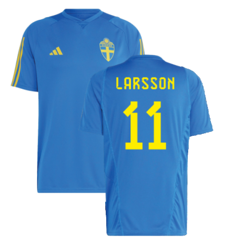 2022-2023 Sweden Training Jersey (Glory Blue) (LARSSON 11)