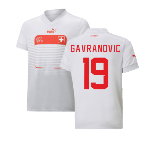 2022-2023 Switzerland Away Shirt (Kids) (GAVRANOVIC 19)