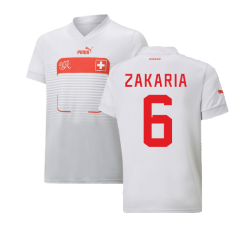 2022-2023 Switzerland Away Shirt (Kids) (Zakaria 6)