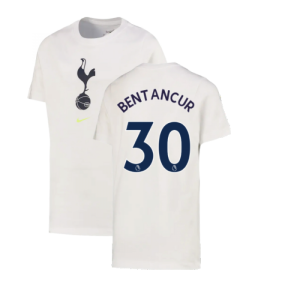 2022-2023 Tottenham Crest Tee (White) (BENTANCUR 30)