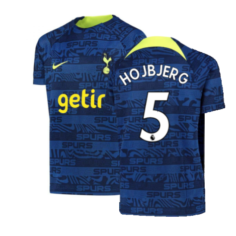 2022-2023 Tottenham Pre-Match Training Shirt (Indigo) (HOJBJERG 5)