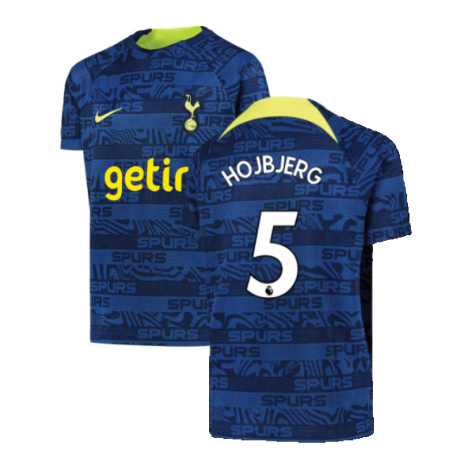 2022-2023 Tottenham Pre-Match Training Shirt (Indigo) - Kids (HOJBJERG 5)