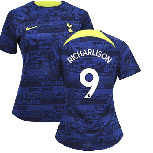 2022-2023 Tottenham Pre-Match Training Shirt (Indigo) - Ladies (RICHARLISON 9)