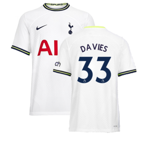 2022-2023 Tottenham Vapor Home Shirt (DAVIES 33)