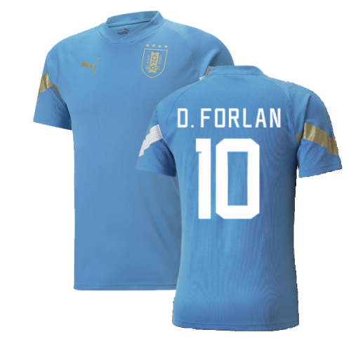 2022-2023 Uruguay Training Jersey (Blue) (D. FORLAN 10)