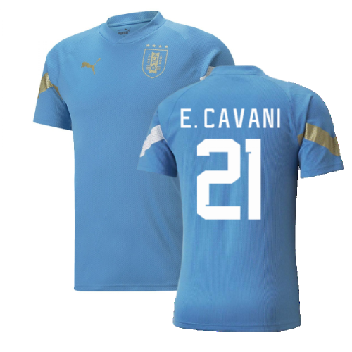 2022-2023 Uruguay Training Jersey (Blue) (E. CAVANI 21)