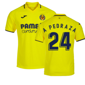 2022-2023 Villarreal Home Shirt (Kids) (A PEDRAZA 24)