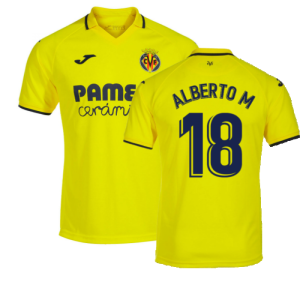 2022-2023 Villarreal Home Shirt (Kids) (ALBERTO M 18)