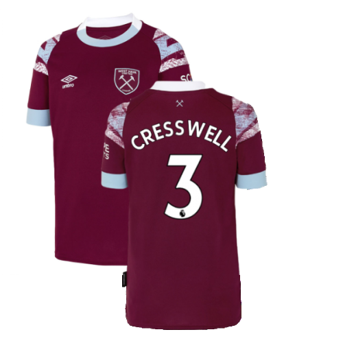 2022-2023 West Ham Home Shirt (Kids) (CRESSWELL 3)