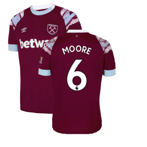 2022-2023 West Ham Home Shirt (MOORE 6)