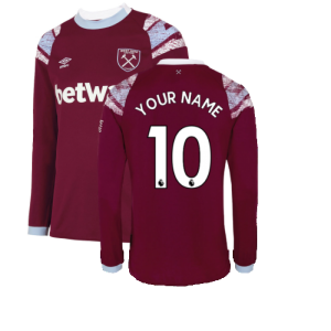 2022-2023 West Ham Long Sleeve Home Shirt