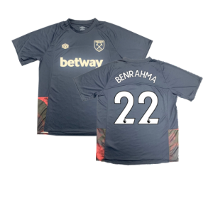 2022-2023 West Ham Training Jersey (S) - Blue Glow (BENRAHMA 22)