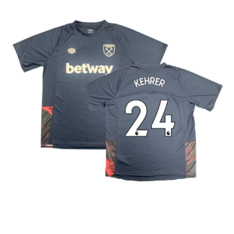 2022-2023 West Ham Training Jersey (S) - Blue Glow (KEHRER 24)