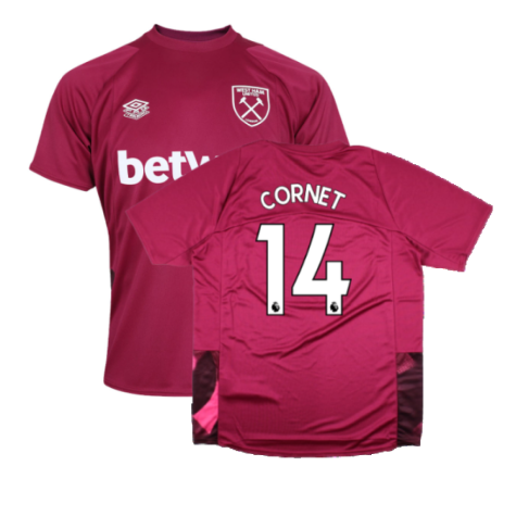 2022-2023 West Ham Training Jersey (S) - Red Plum (CORNET 14)