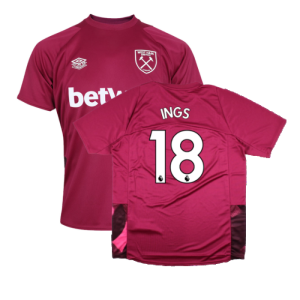 2022-2023 West Ham Training Jersey (S) - Red Plum (Ings 18)