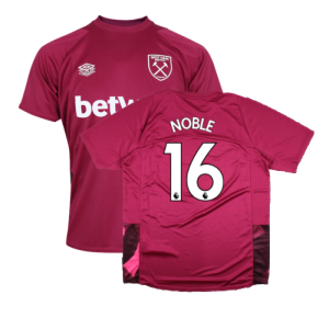 2022-2023 West Ham Training Jersey (S) - Red Plum (NOBLE 16)