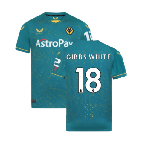 2022-2023 Wolves Away Pro Jersey (GIBBS WHITE 18)