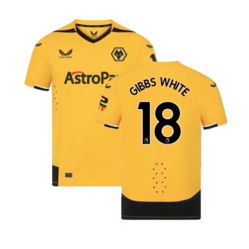 2022-2023 Wolves Home Pro Jersey (GIBBS WHITE 18)