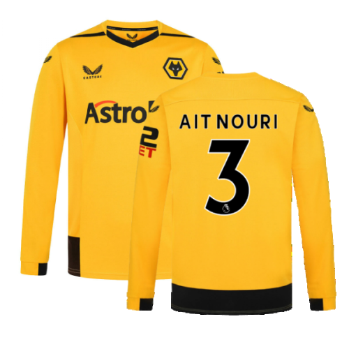 2022-2023 Wolves Long Sleeve Home Shirt (AIT NOURI 3)