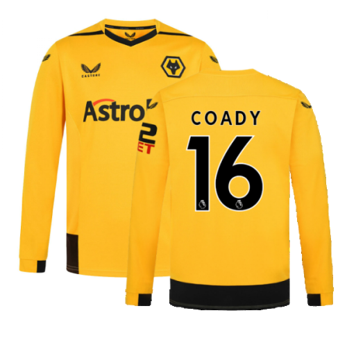 2022-2023 Wolves Long Sleeve Home Shirt (COADY 16)