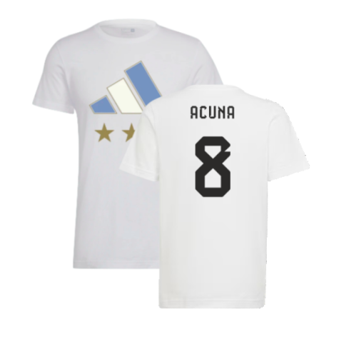 2022 Argentina World Cup Winners Tee (White) (ACUNA 8)