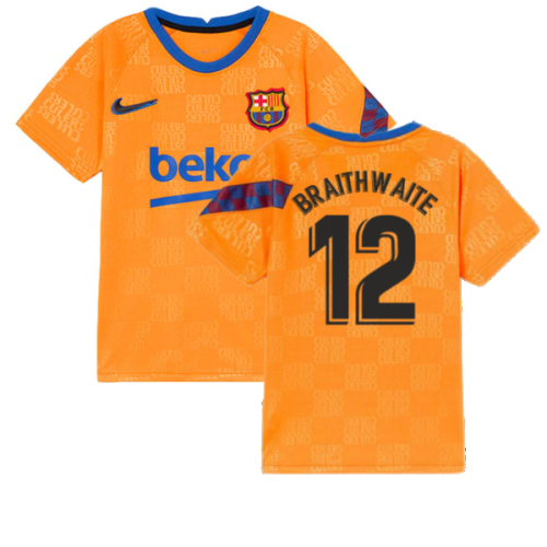 2022 Barcelona Nike Dri-Fit Pre Match Shirt (Kids) (BRAITHWAITE 12)