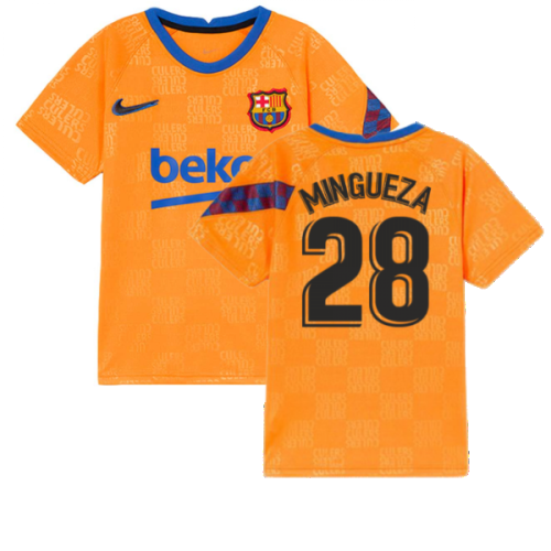 2022 Barcelona Nike Dri-Fit Pre Match Shirt (Kids) (MINGUEZA 28)