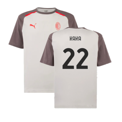 2023-2024 AC Milan Casuals Tee (Light Grey) (Kaka 22)