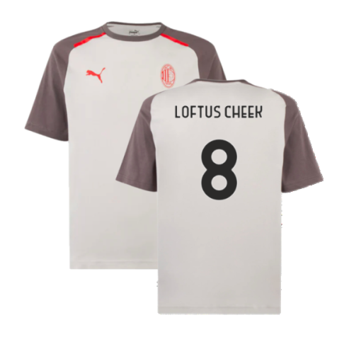 2023-2024 AC Milan Casuals Tee (Light Grey) (Loftus Cheek 8)