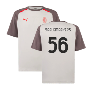 2023-2024 AC Milan Casuals Tee (Light Grey) (Saelemaekers 56)