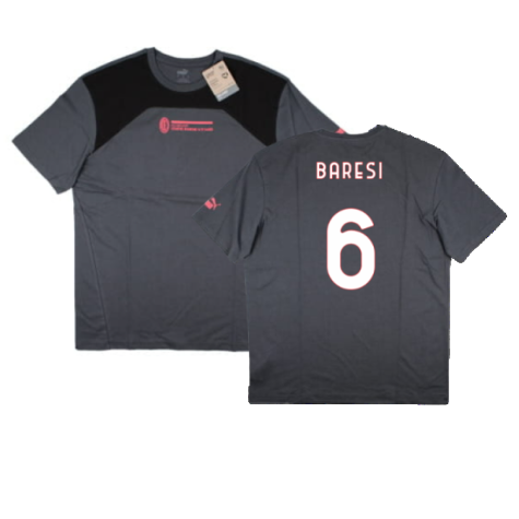 2023-2024 AC Milan FtblCulture Tee (Grey) (Baresi 6)