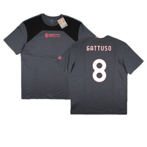 2023-2024 AC Milan FtblCulture Tee (Grey) (Gattuso 8)