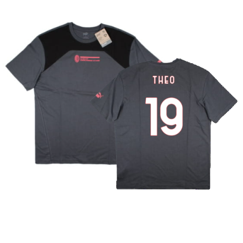 2023-2024 AC Milan FtblCulture Tee (Grey) (Theo 19)