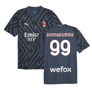 2023-2024 AC Milan Goalkeeper Home Shirt (Dark Night) (DONNARUMMA 99)