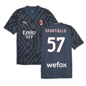 2023-2024 AC Milan Goalkeeper Home Shirt (Dark Night) (SPORTIELLO 57) 2023-2024 AC Milan Goalkeeper Home Shirt (Dark Night) (SPORTIELLO 57)