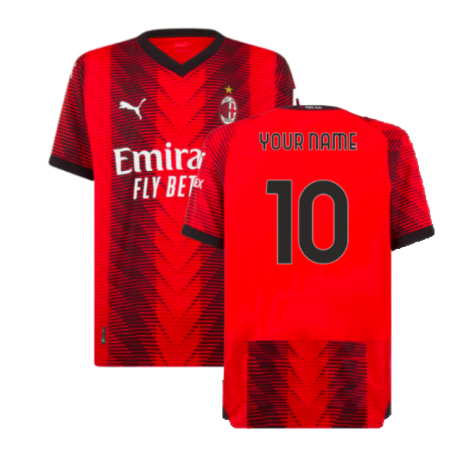 2023-2024 AC Milan Home Authentic Shirt (Your Name)